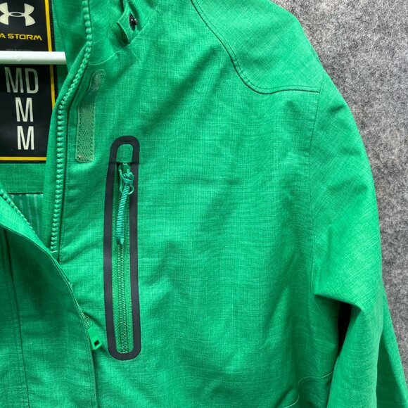 Under Armour Jacket Women Medium Green Infrared Snowboarding UA Storm Full Zip - Picture 9 of 13